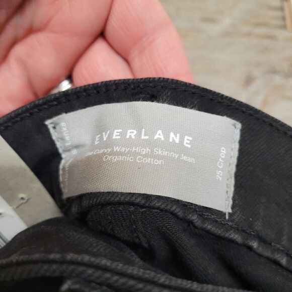 NWT‎ Everlane Women's 25 Crop The Curvy Way-High Skinny Stretch Jean Ash Black - Picture 13 of 14